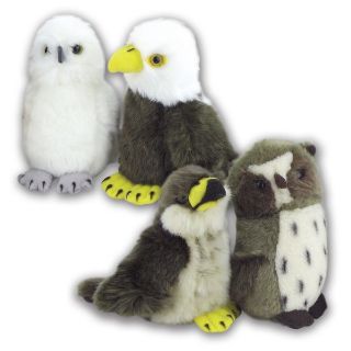 Obrázek z Ptáci draví plyš 12cm, 4dr (orel, sokol, sovy) 
